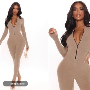 Fashion Nova ribbed jumpsuit (new with tags)